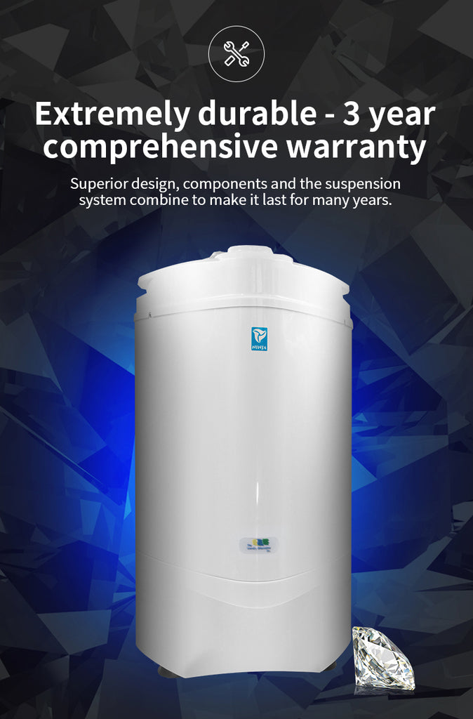 The Laundry Alternative Ninja Spin Dryer - Secadora portátil para ropa, con  3200 RPM con sistema de suspensión de alta tecnología, secadora giratoria
